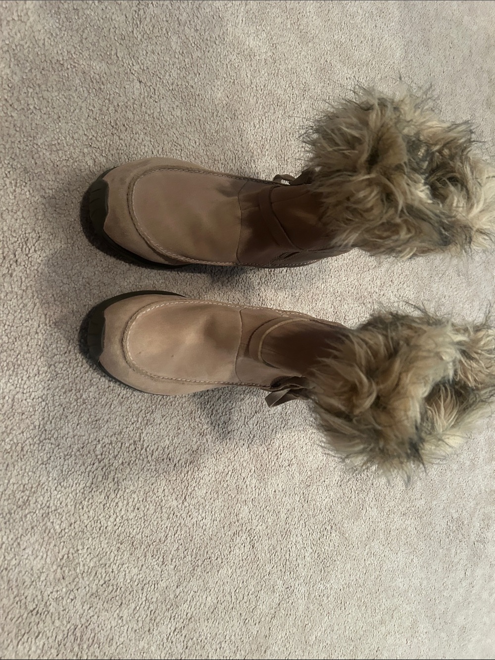 Sorel Women's Faux Fur Trim Winter Boots - Taupe